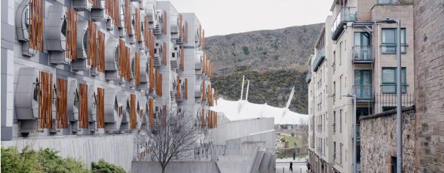 Schots parlementsgebouw Edinburgh